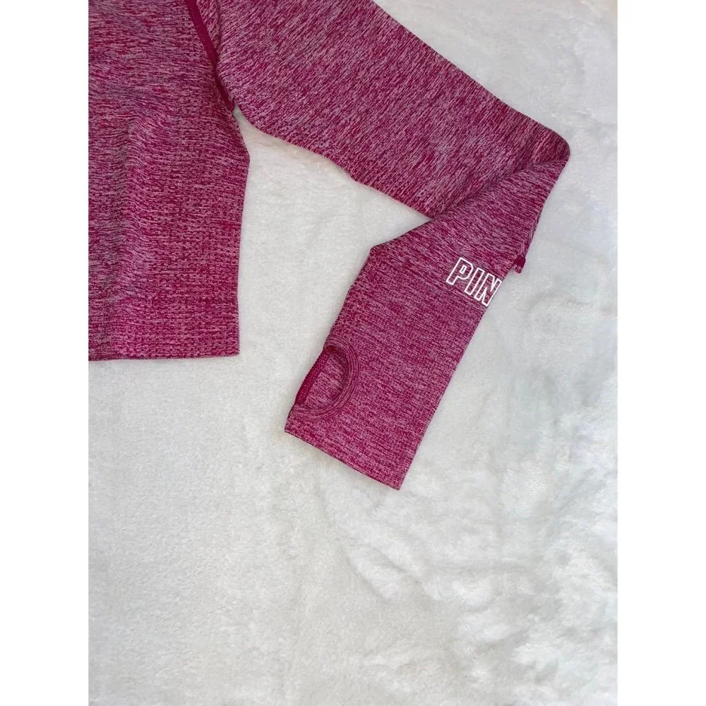 NWT Victoria’s Secret PINK Active Seamless Long Sleeve Top Size Medium
